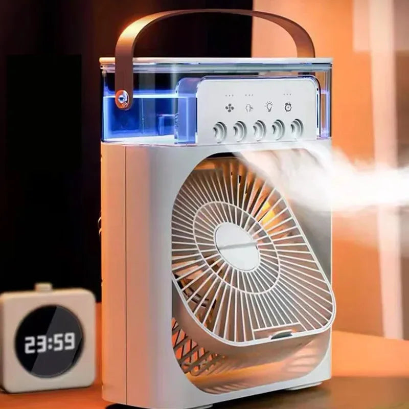 Przenośny Klimatyzator USB 3w1 | Wentylator + Nawilżacz + Chłodzenie Powietrza RG
